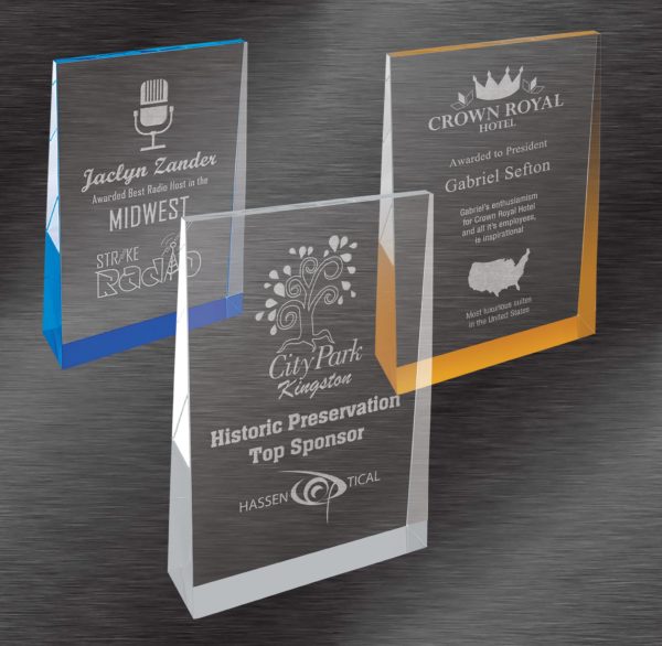 Volunteer Awards | Frost Engraved Acrylic Wedge, Choice of Color