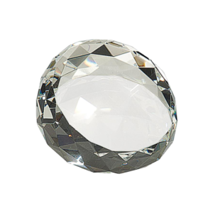 Round Crystal Facet Paperweight
