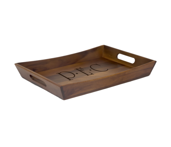 Wooden Serving Tray with Handles Acacia