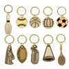 Brass Sports Themed Keychains