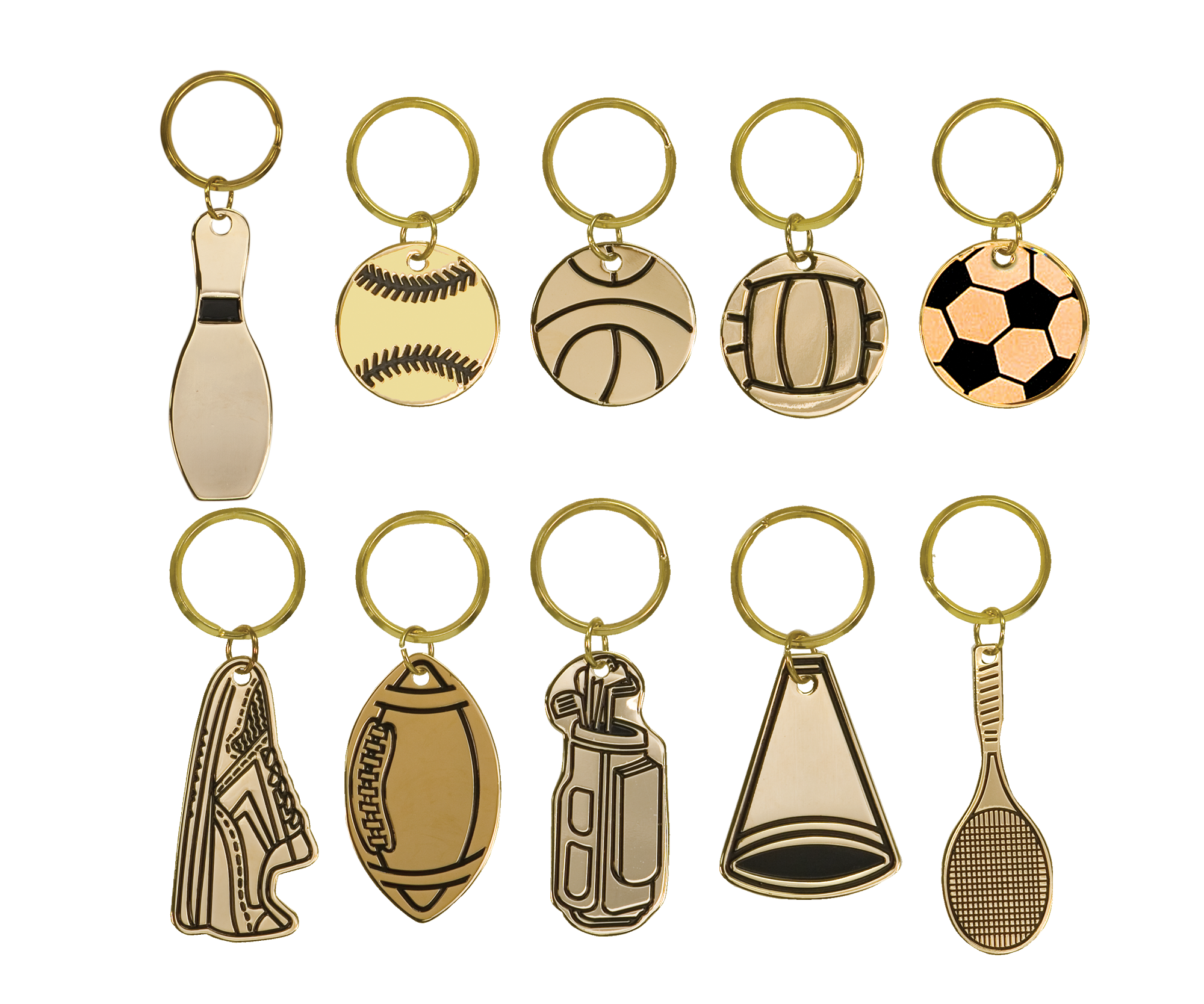 Sports themed keychains