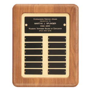 Employee of the Month Perpetual Plaque | Solid American Walnut
