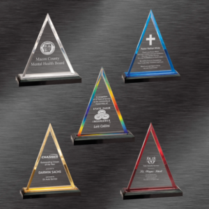 Trophies and Awards | Colored Triangle Impress Acrylic Award