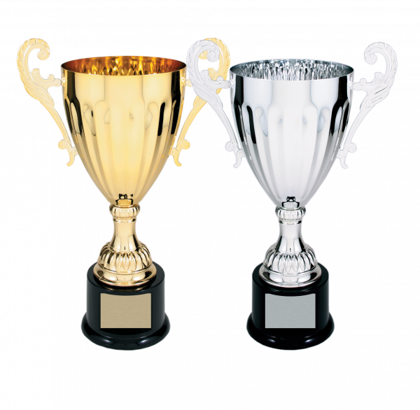Trophy Cup | 12" Metal | Gold or Silver