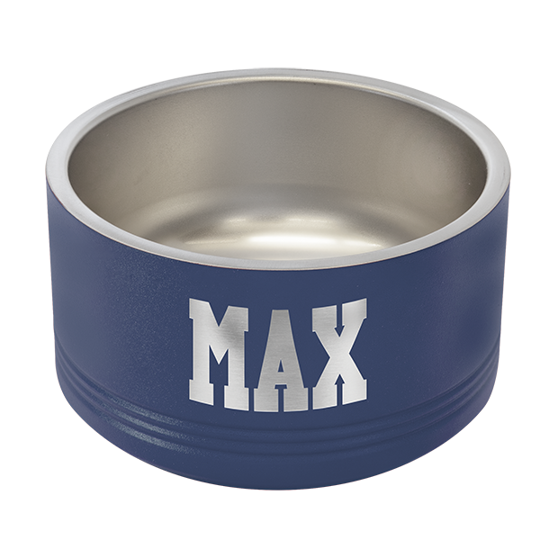Navy Blue Dog Bowl Personalized